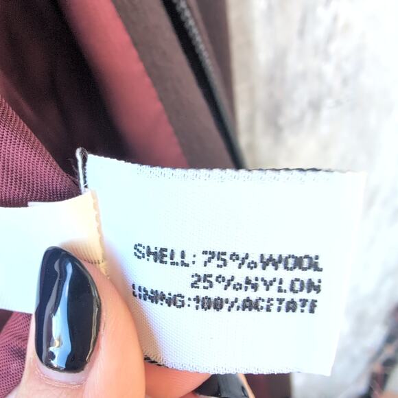 Vintage 80's Forecaster of Boston Wool Blend Coat Chocolate Brown Women's 10 - Picture 5 of 10